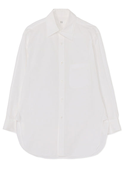 COTTON BROADCLOTH DOUBLE COLLAR SHIRT