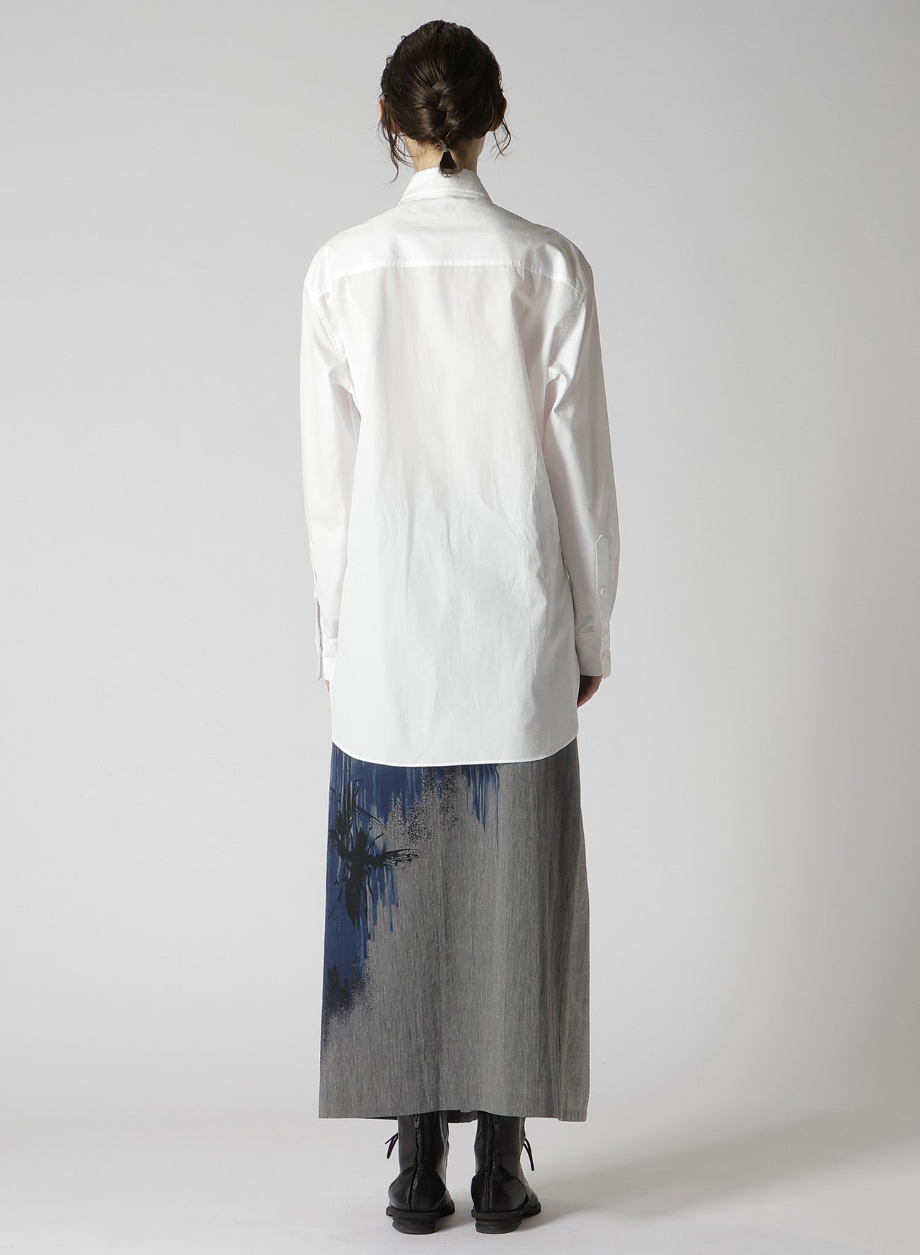 COTTON BROADCLOTH DOUBLE COLLAR SHIRT