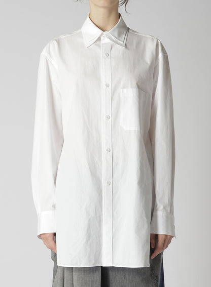 COTTON BROADCLOTH DOUBLE COLLAR SHIRT