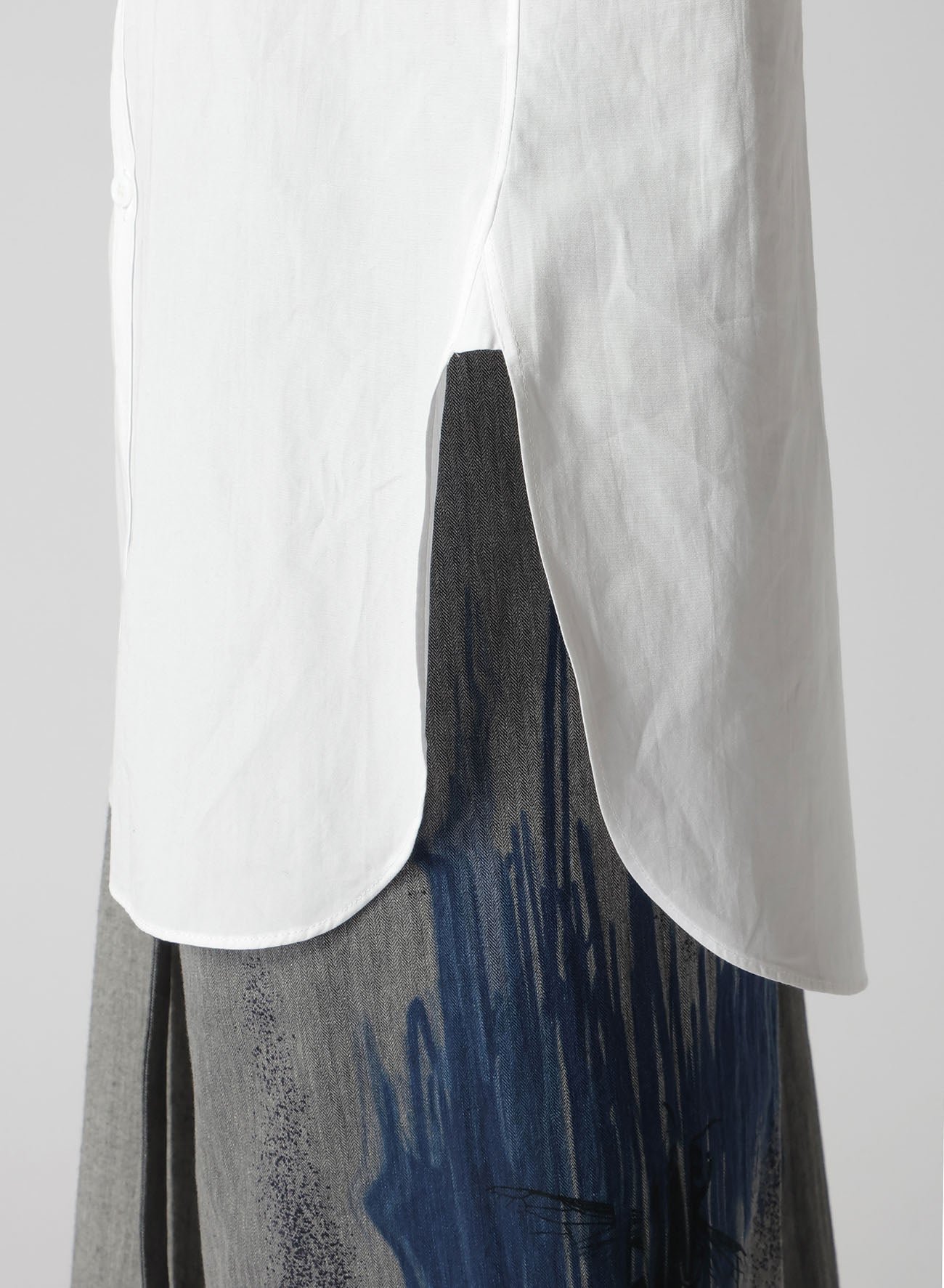 COTTON BROADCLOTH DOUBLE COLLAR SHIRT