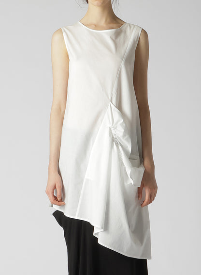 COTTON LAWN GATHERED BLOUSE