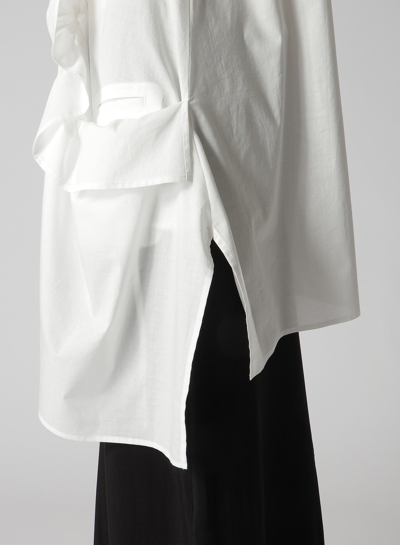 COTTON LAWN GATHERED BLOUSE