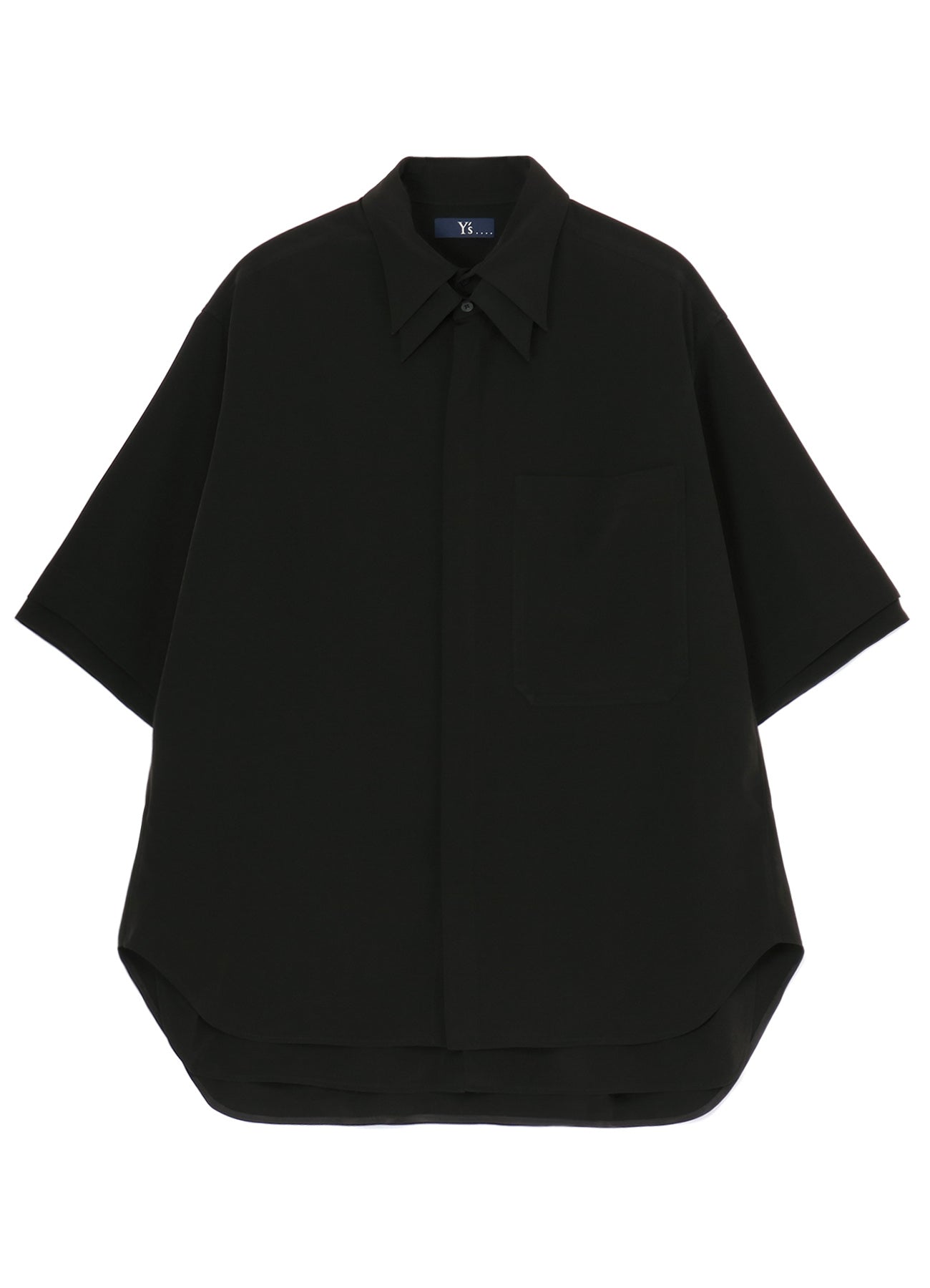 TRIACETATE/POLYESTER DOUBLE LAYERED HALF SLEEVE SHIRT