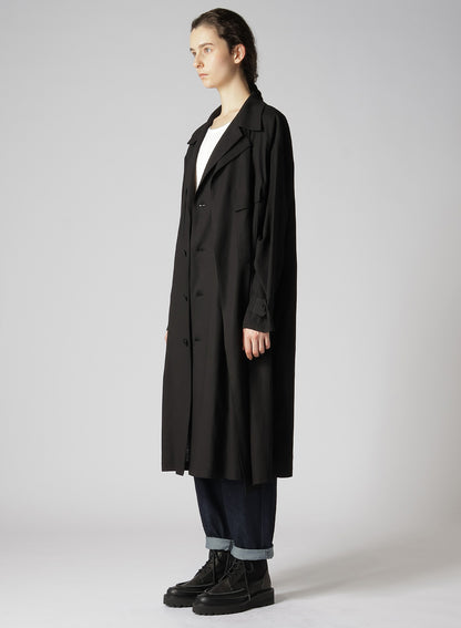 RAYON LINEN LEFT FRONT DOUBLE LAYERED COAT