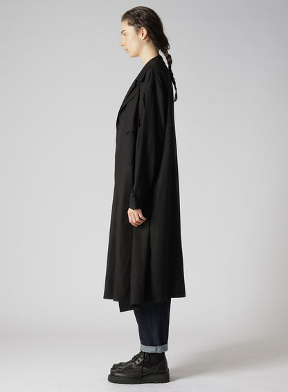 RAYON LINEN LEFT FRONT DOUBLE LAYERED COAT