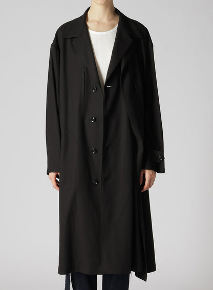 RAYON LINEN LEFT FRONT DOUBLE LAYERED COAT