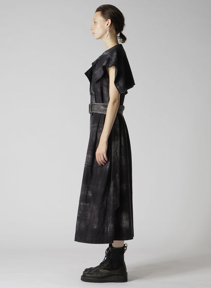 GLEN CHECK SAILOR COLLAR COAT