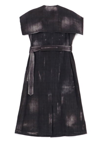 GLEN CHECK SAILOR COLLAR COAT