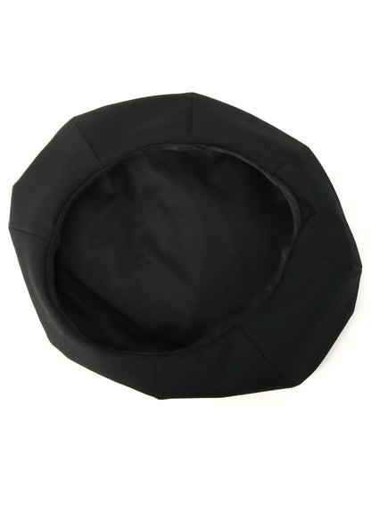 WOOL GABARDINE CROSS BERET