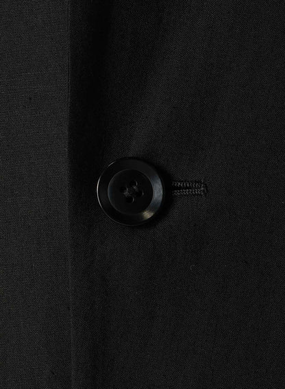 RAYON LINEN OPEN COLLAR TAILORED JACKET