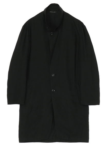 RAYON LINEN OPEN COLLAR TAILORED JACKET