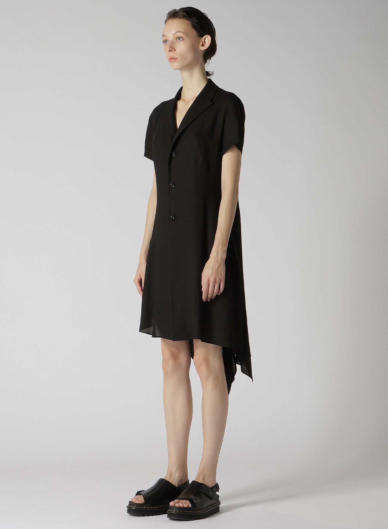 RAYON LINEN ASYMMETRIC SHIRT JACKET