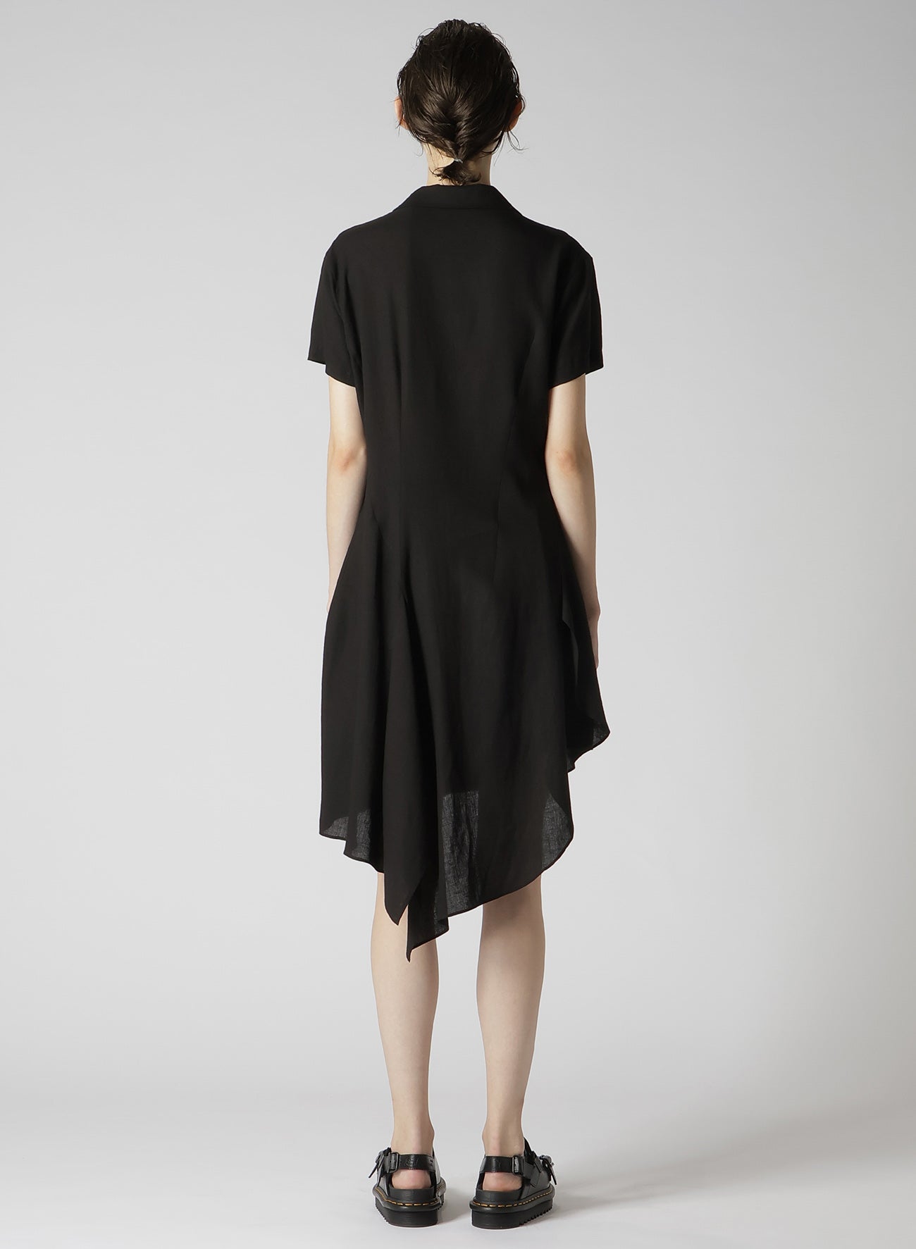 RAYON LINEN ASYMMETRIC SHIRT JACKET