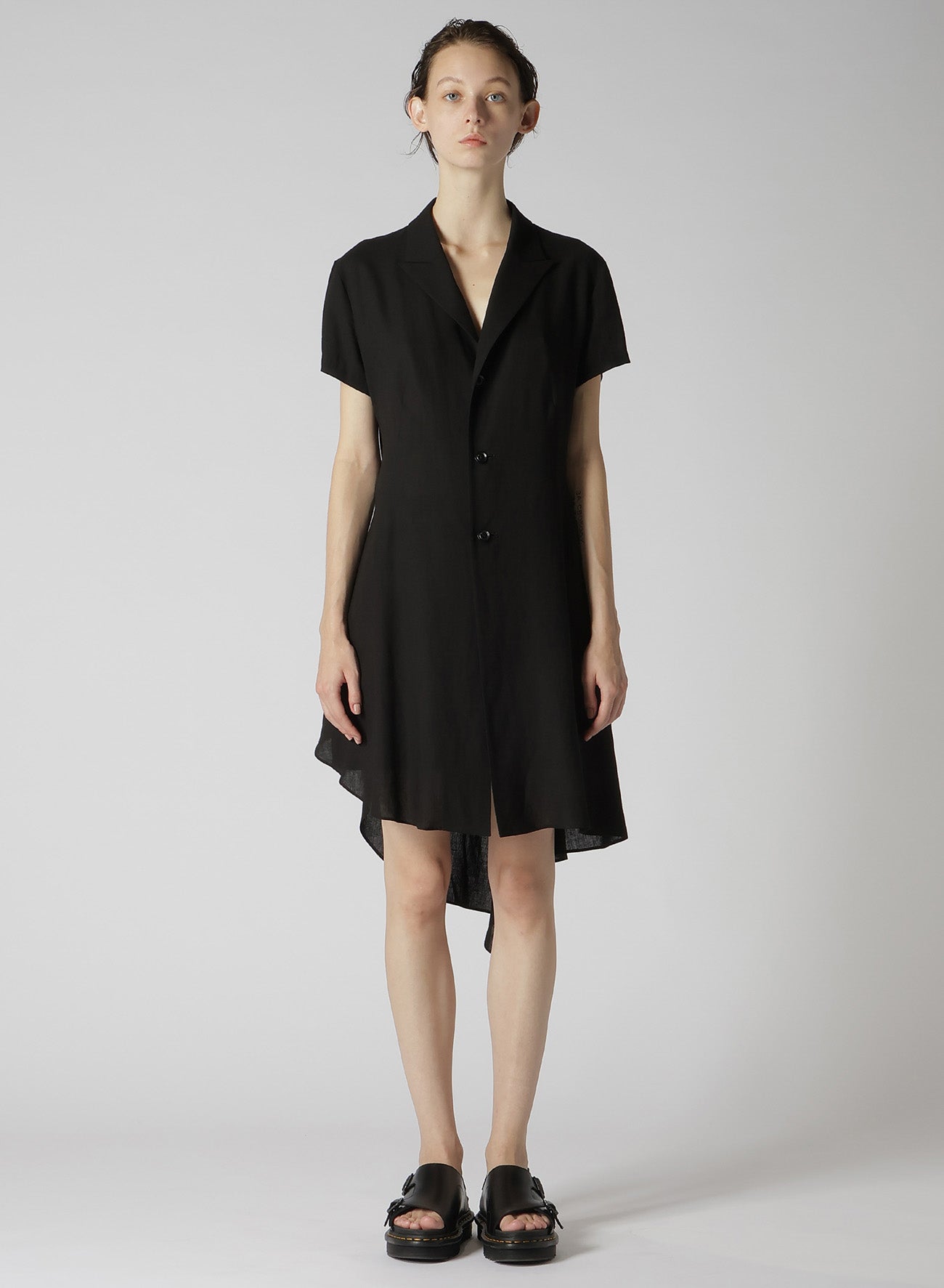 RAYON LINEN ASYMMETRIC SHIRT JACKET