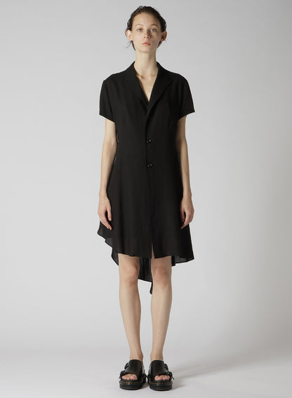 RAYON LINEN ASYMMETRIC SHIRT JACKET