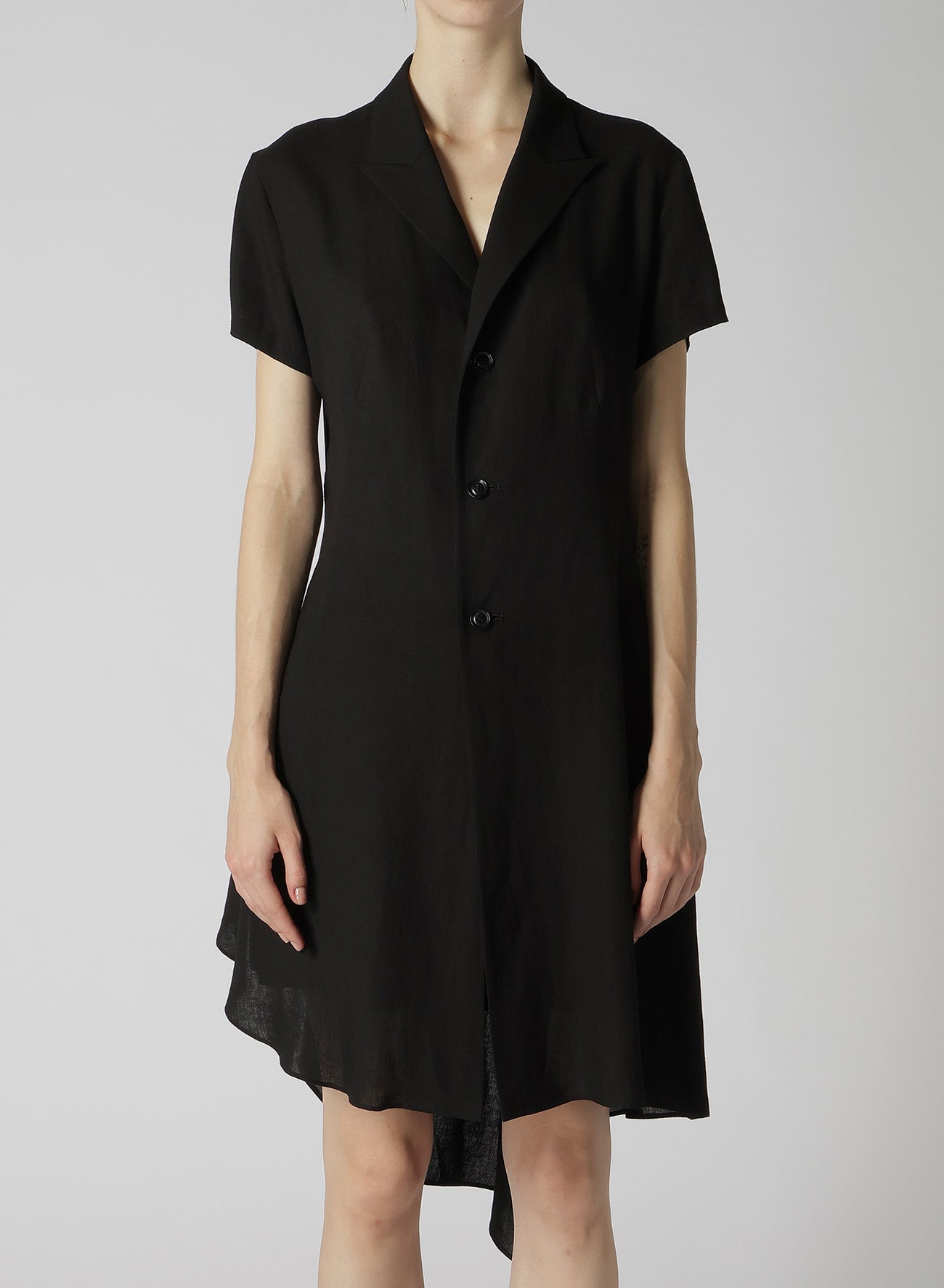 RAYON LINEN ASYMMETRIC SHIRT JACKET