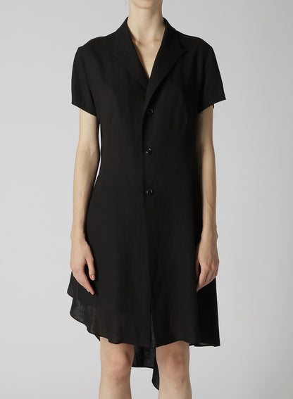 RAYON LINEN ASYMMETRIC SHIRT JACKET