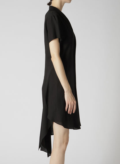 RAYON LINEN ASYMMETRIC SHIRT JACKET