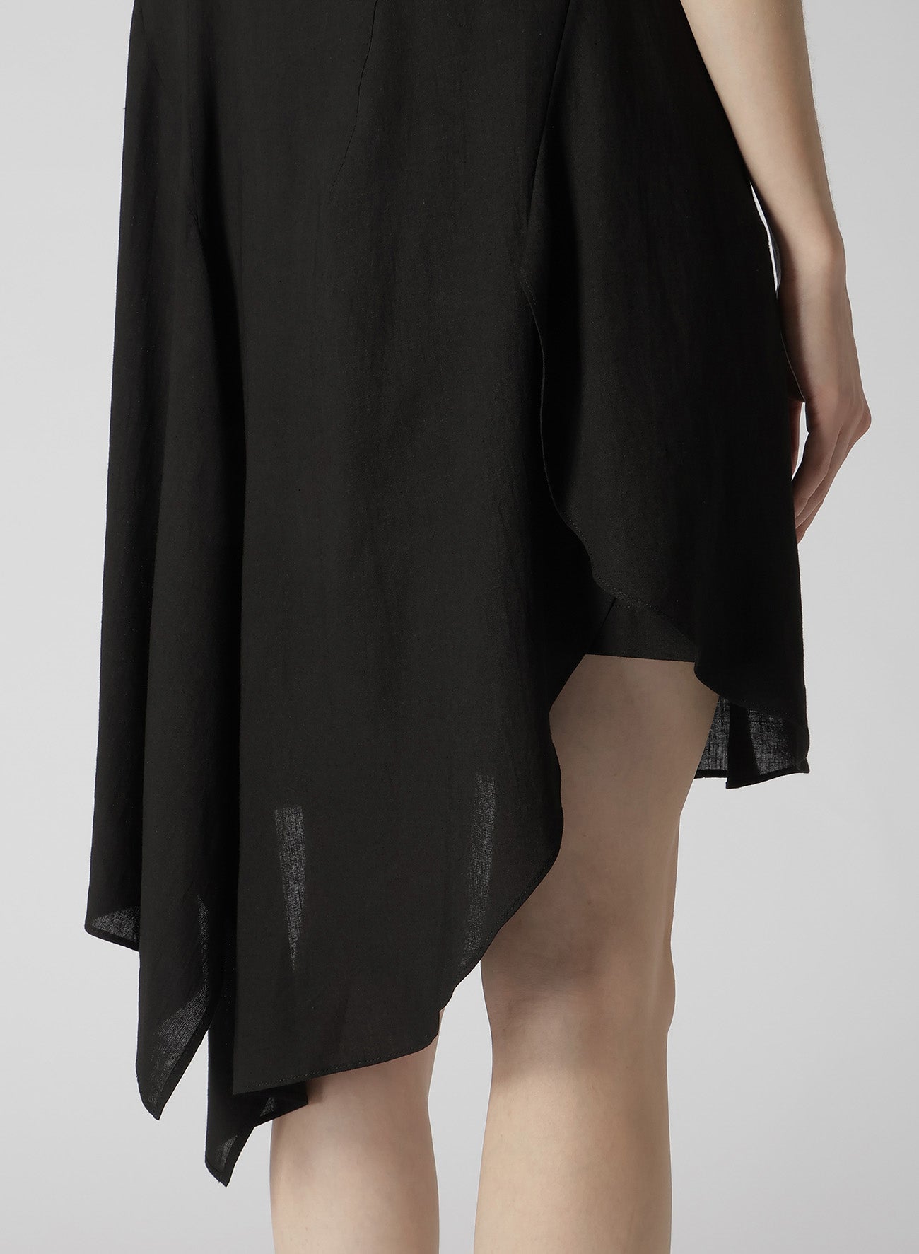 RAYON LINEN ASYMMETRIC SHIRT JACKET