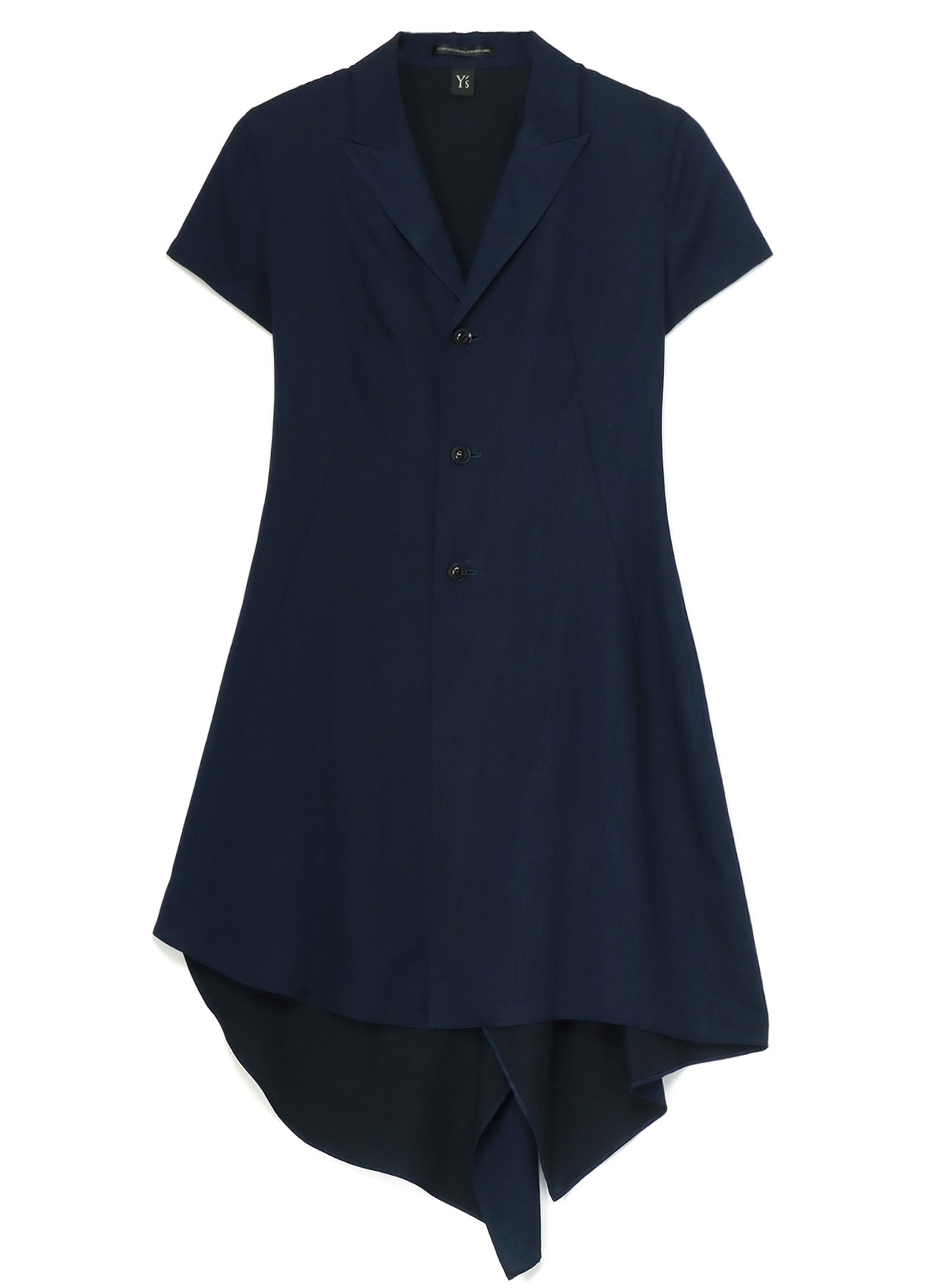 CUPRO DUNGAREE TWILL ASYMMETRY SHIRT JACKET