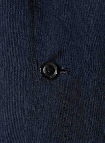 CUPRO DUNGAREE TWILL ASYMMETRY SHIRT JACKET