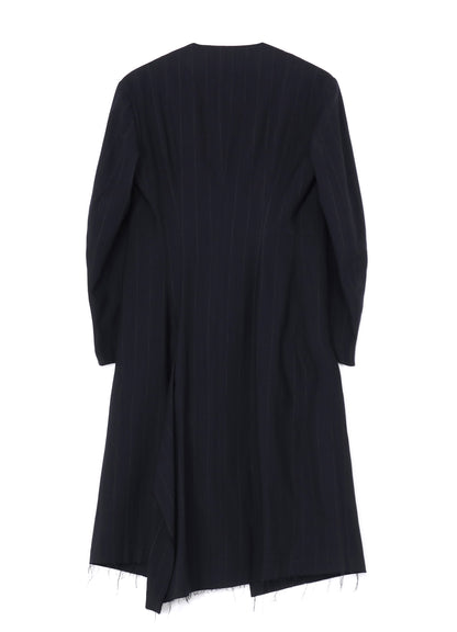 W/RY LIGHT STRIPE COLLAR LESS JACKET