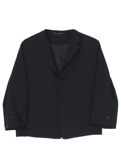 WOOL GABARDINE SHORT JACKET