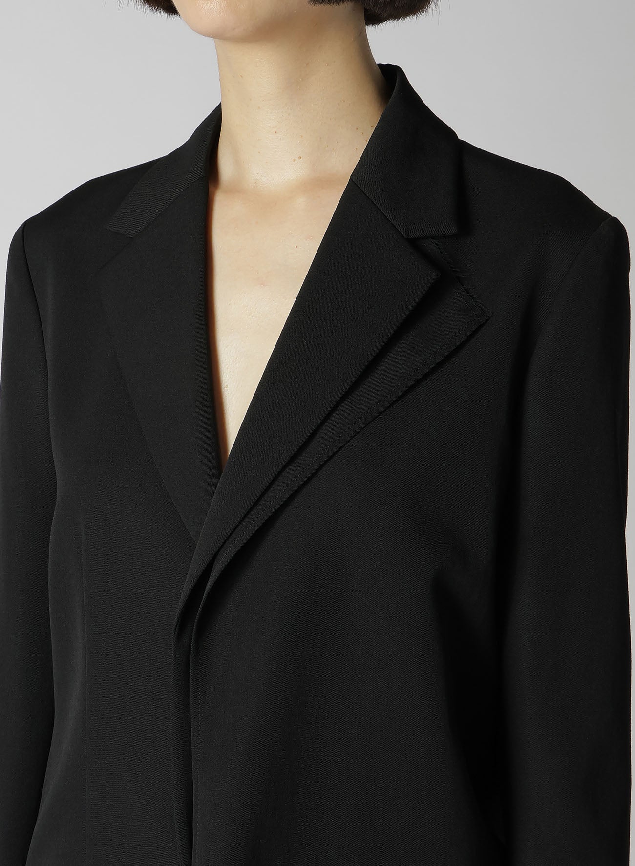 WOOL GABARDINE FRONT DOUBLE JACKET