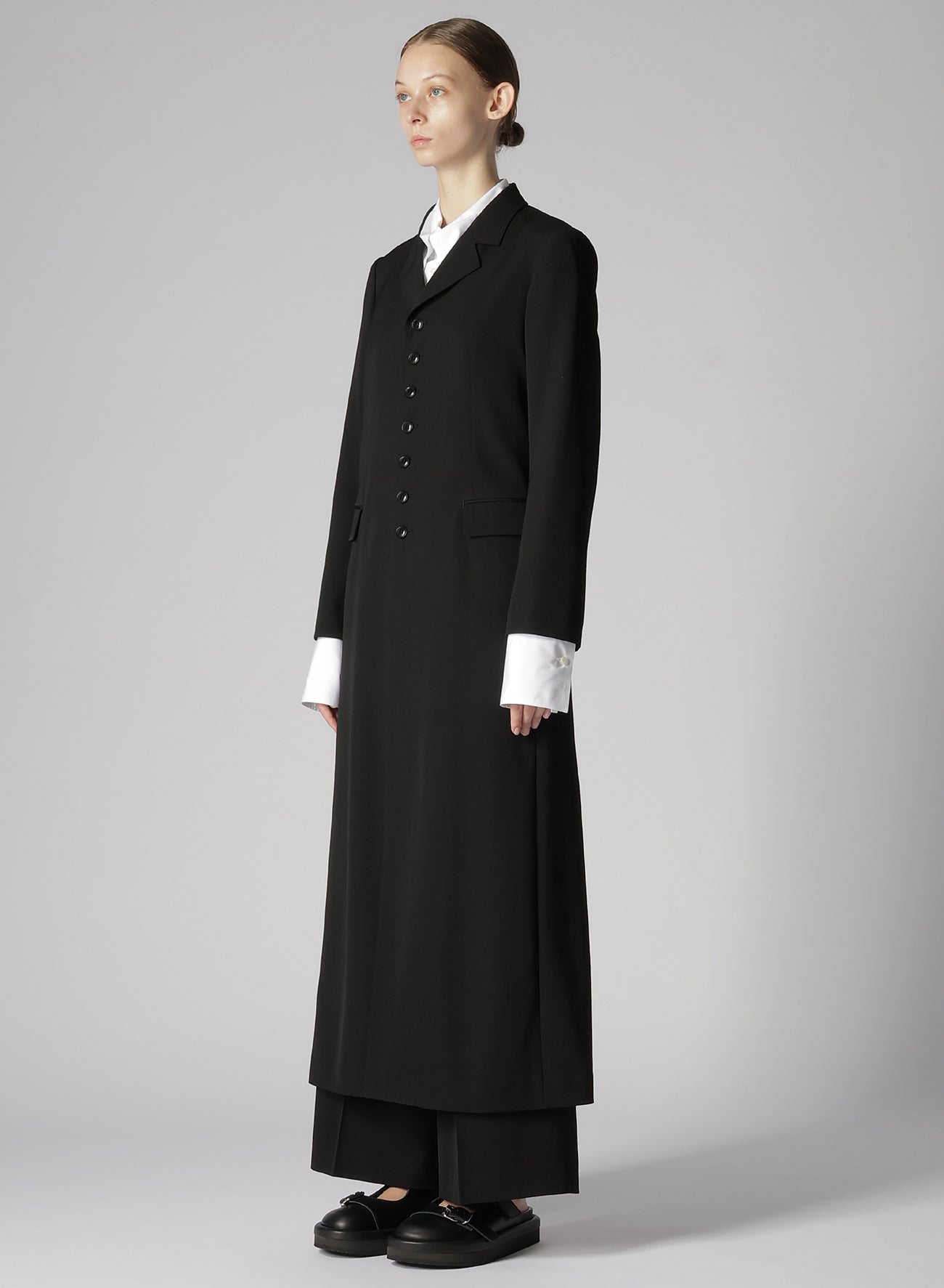 WASHER WOOL GABARDINE LONG JACKET