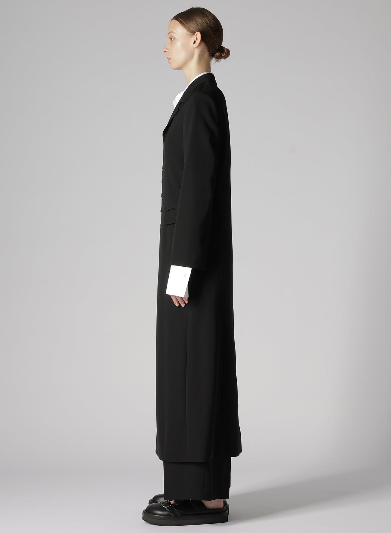 WASHER WOOL GABARDINE LONG JACKET