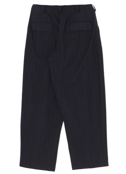 W/RY LIGHT STRIPE DOUBLE TUCKED WIDE PANTS