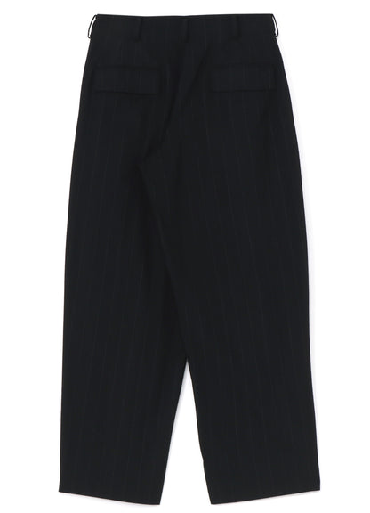 W/RY LIGHT STRIPE DOUBLE TUCKED WIDE PANTS
