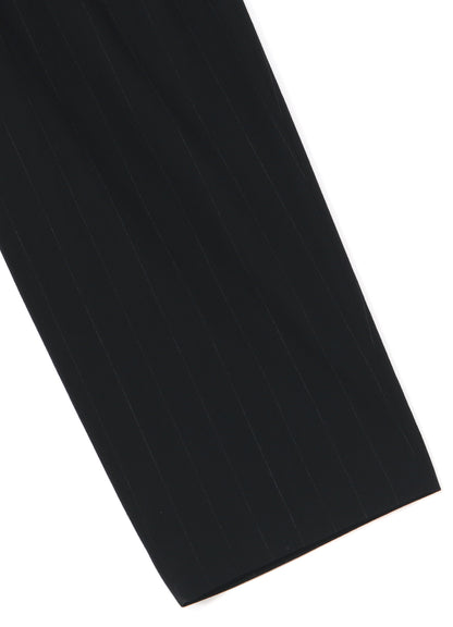 W/RY LIGHT STRIPE DOUBLE TUCKED WIDE PANTS