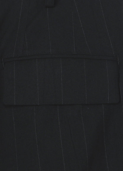 W/RY LIGHT STRIPE DOUBLE TUCKED WIDE PANTS