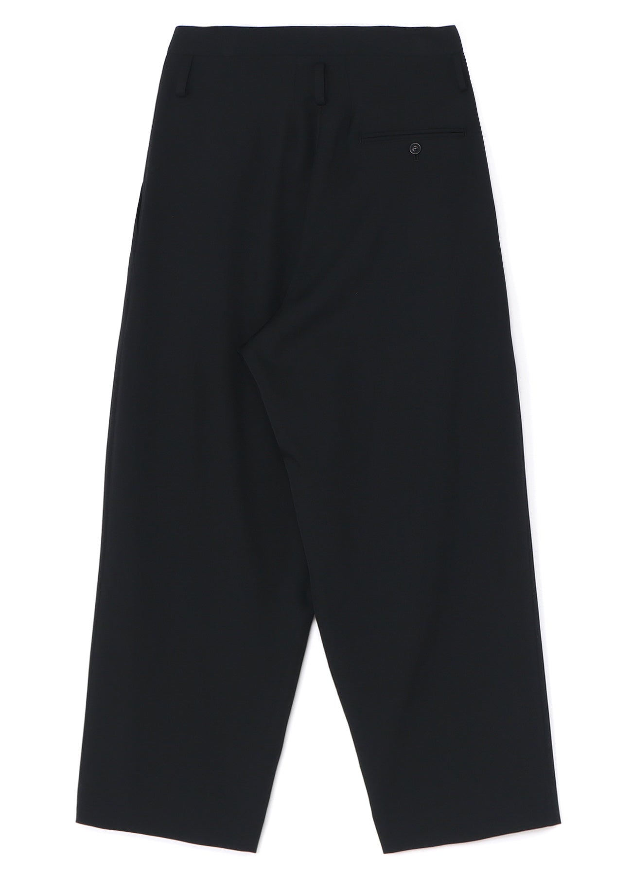 WOOL GABARDINE HIGH WAIST BELTED PANTS