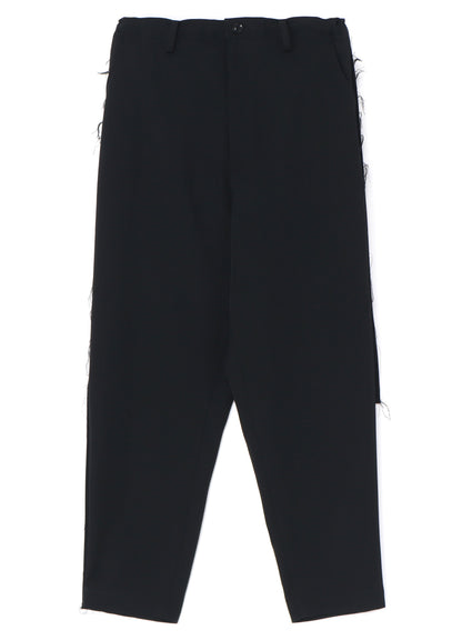 WOOL GABARDINE SIDE DETAIL PANTS