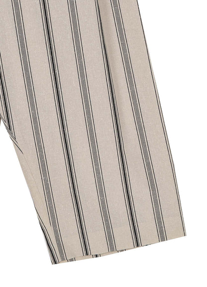 HARD TWISTED STRIPE PLEATED PANTS