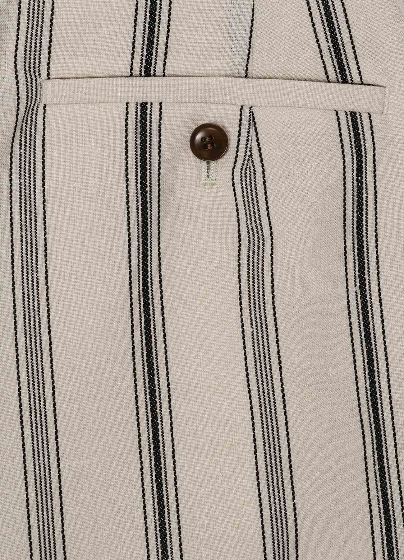 HARD TWISTED STRIPE PLEATED PANTS