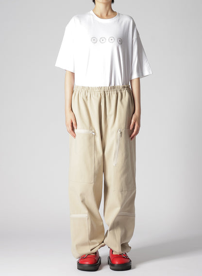 HARD TWISTED COTTON SATIN MULTI POCKET PANTS