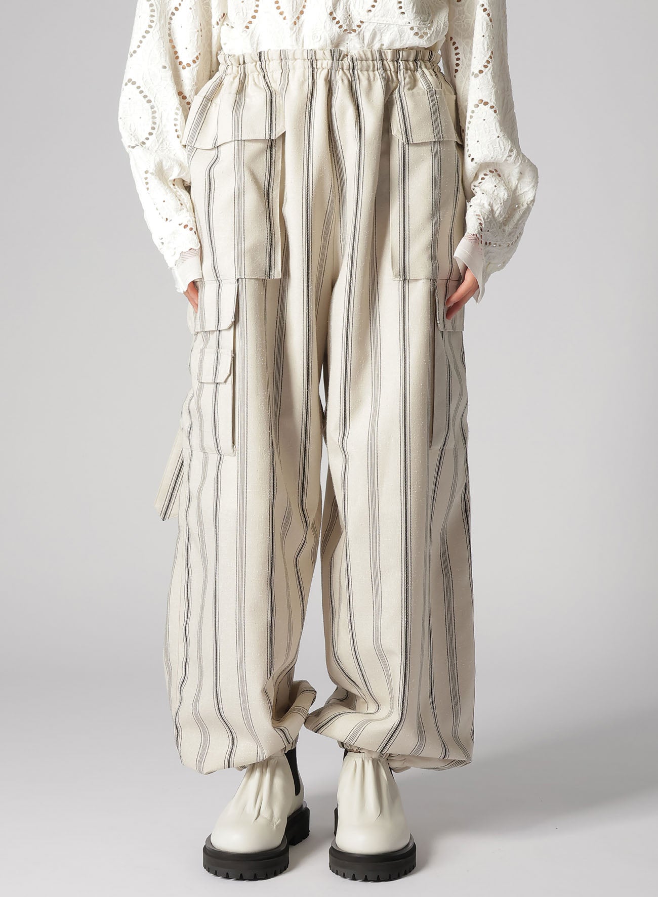 HARD TWISTED STRIPE POCKET PANTS