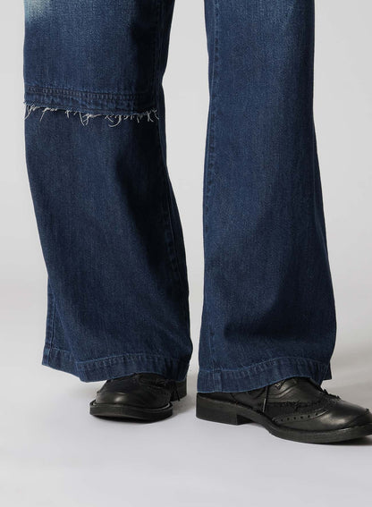 DENIM STRAIGHT PANTS