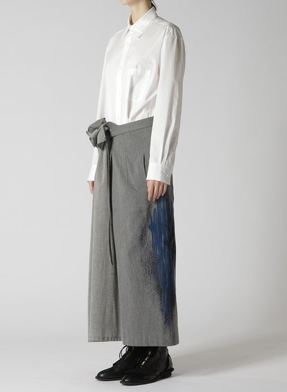 MINI HERRINGBONE BEE PRINT DOUBLE BELTED SKIRT