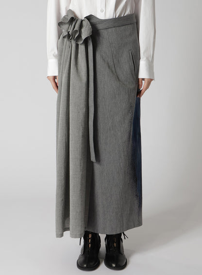 MINI HERRINGBONE BEE PRINT DOUBLE BELTED SKIRT