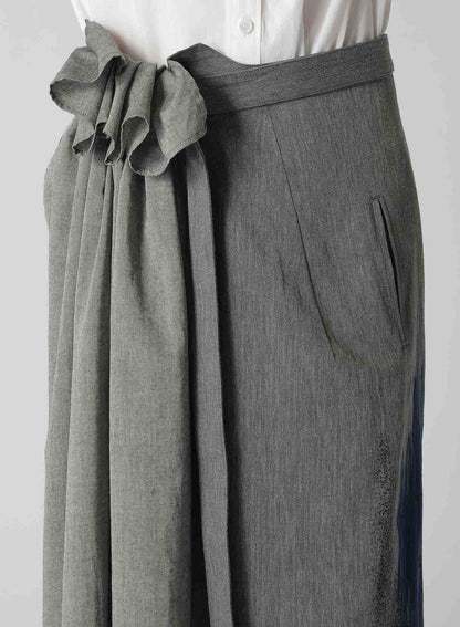MINI HERRINGBONE BEE PRINT DOUBLE BELTED SKIRT