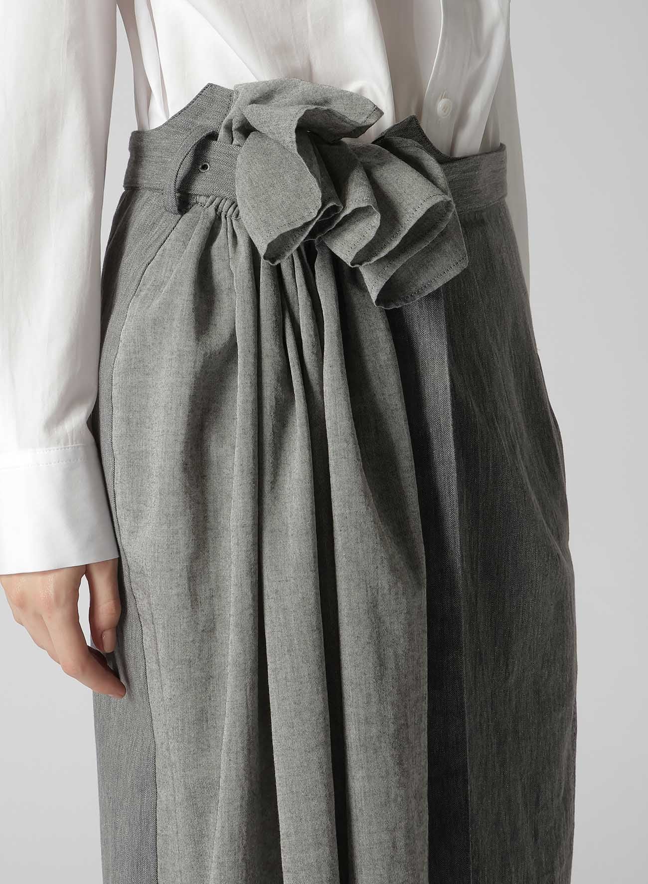 MINI HERRINGBONE BEE PRINT DOUBLE BELTED SKIRT