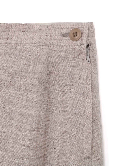 LINEN TWEED PANTS SKIRT