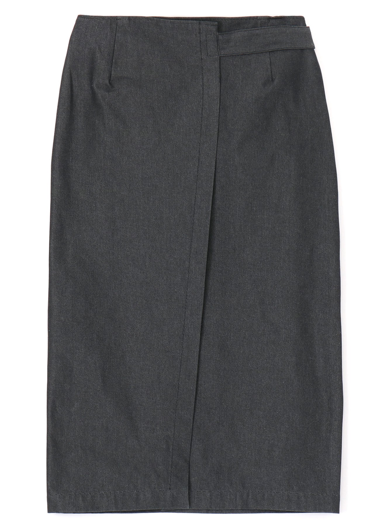 HARD TWISTED COTTON TWILL WRAP SKIRT