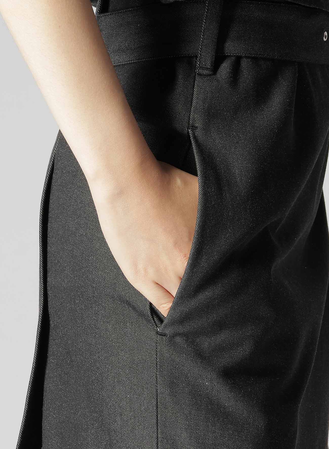 HARD TWISTED COTTON TWILL WRAP SKIRT