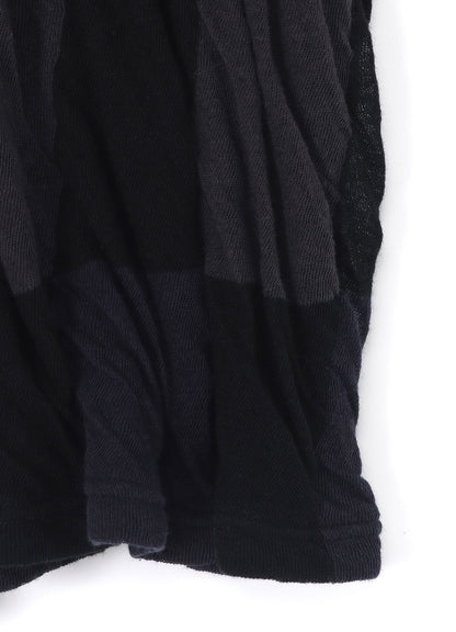 C/LI BLOCK CHECK JQ DOUBLE FRONT DRAPE RUNNNING T