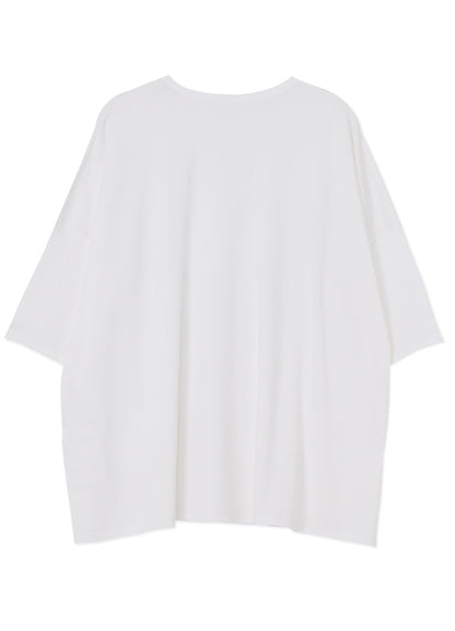 SOFT COTTON JERSEY ROUND NECK OVERSISED PULLOVER